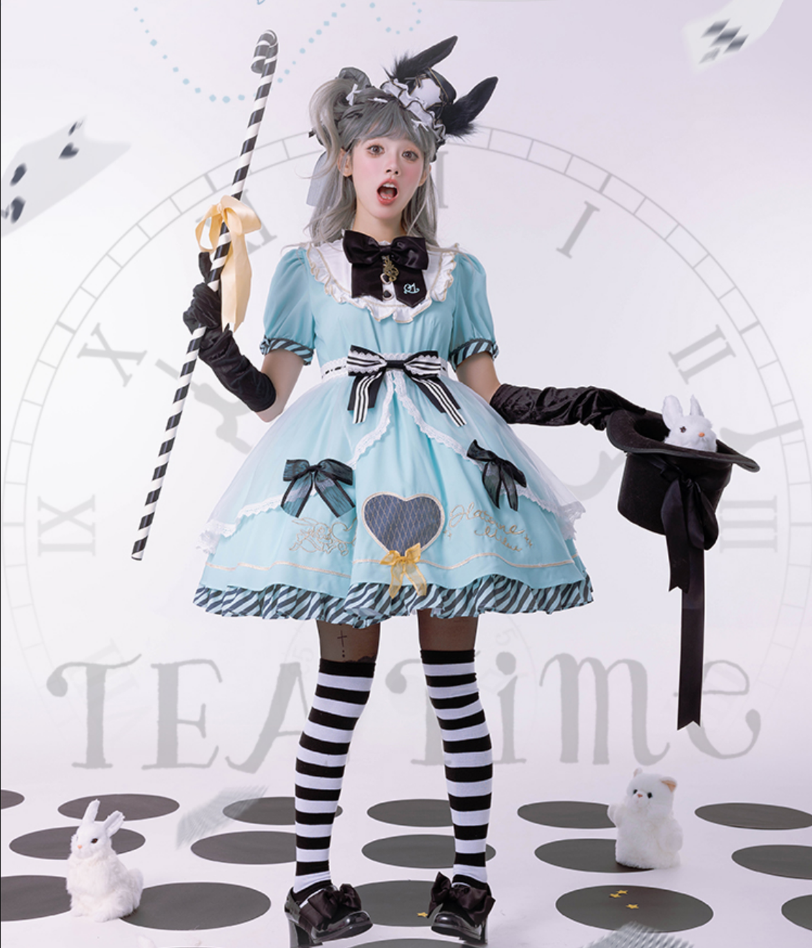 Confession Balloon - Alice in Wonderland - IP Collab Sweet Lolita OP Dress and KC