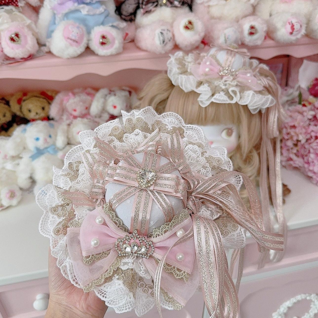 Cheese Cat - Sweet Lolita Cake Top Hat Handmade Lolita Accessory