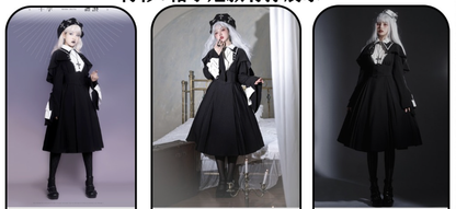 Susin Lolita - Cross Praise - Nun Style Gothic Lolita Dress and Blouse