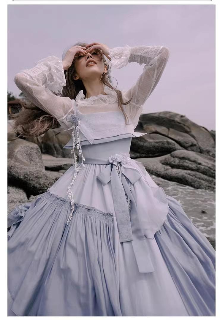 Nuit De Cellophane - A Thousand Moonfalls - Elegant Lolita JSK Dress Thin Cardigan