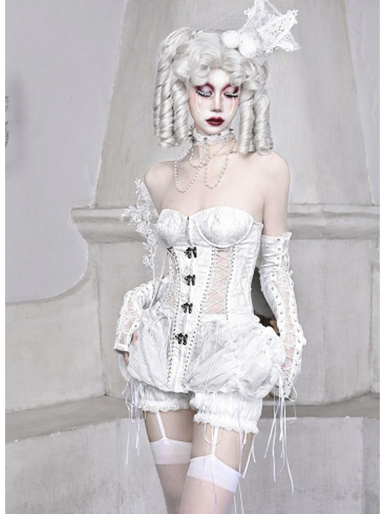 White Birdcage Corset + pants【s0000001813】