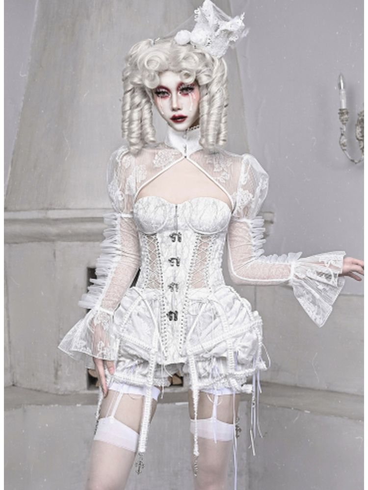 White Birdcage Corset + pants【s0000001813】