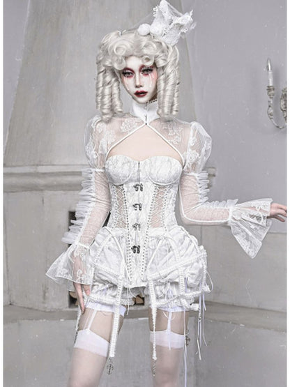 White Birdcage Corset + pants【s0000001813】