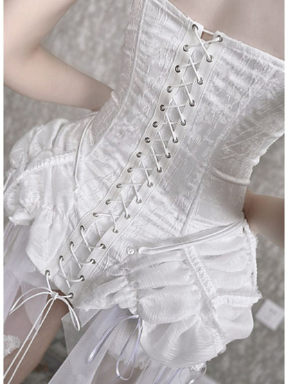 White Birdcage Corset + pants【s0000001813】