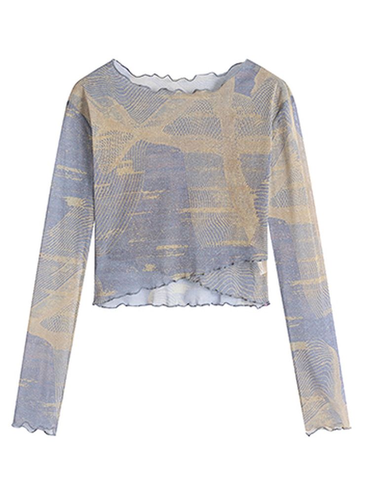 Mesh long sleeves shirt 【s0000001960】