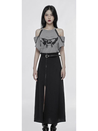 Two-wear design loose t-shirt 【s0000002236】