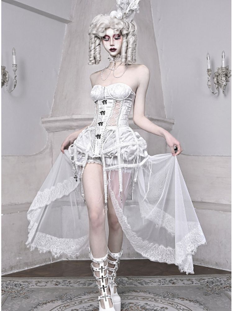 White Birdcage Corset + pants【s0000001813】