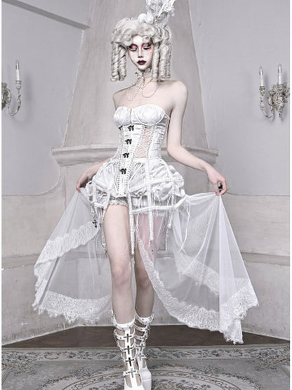 White Birdcage Corset + pants【s0000001813】