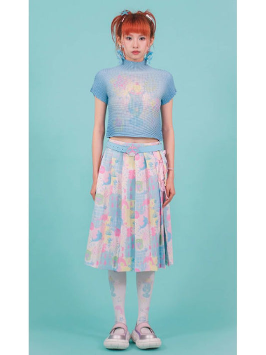 Dolphin cute pleated skirt【s0000002777】