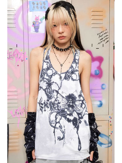 Butterfly Fairy Print Tank Top【s0000002607】