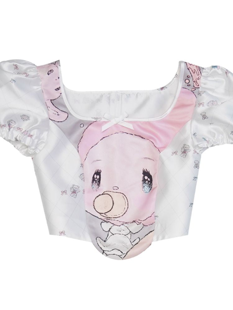 Puff sleeve top shirt【s0000002169】