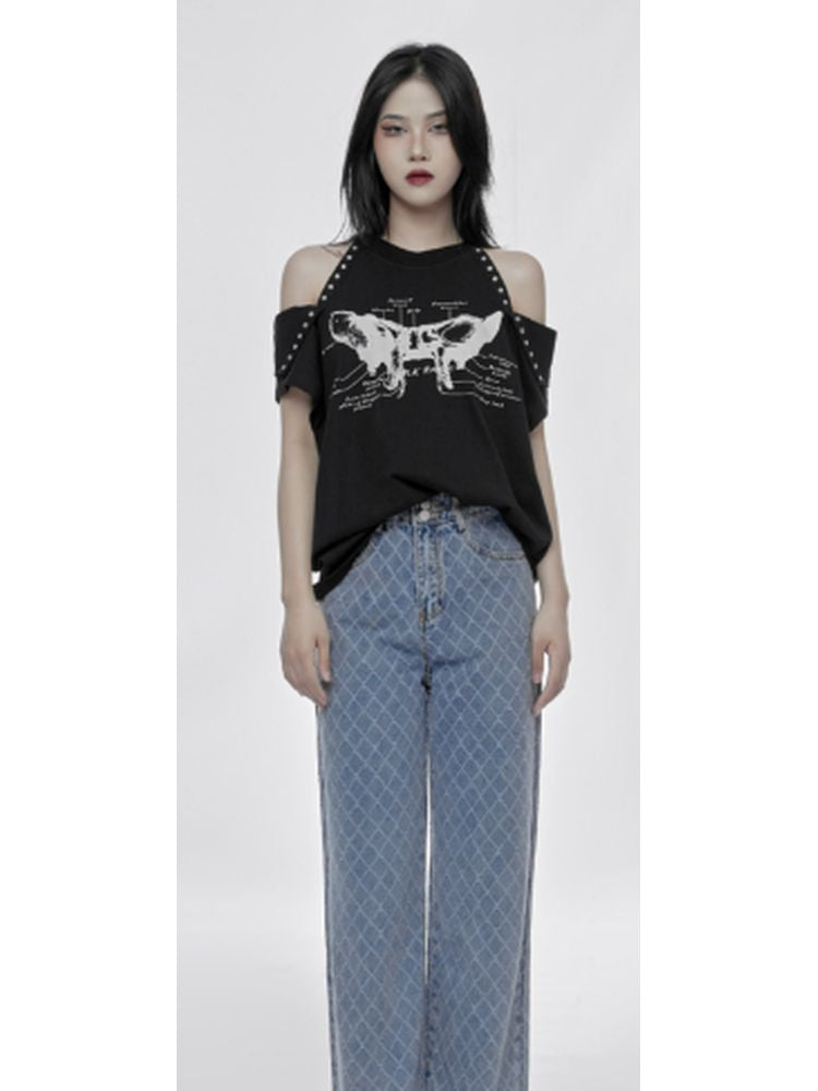 Two-wear design loose t-shirt 【s0000002236】