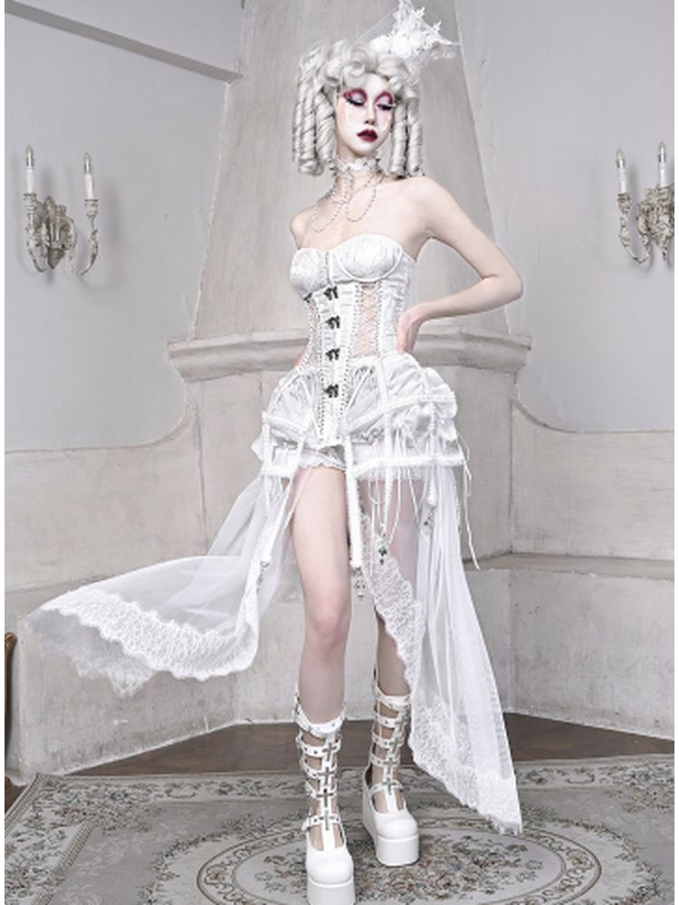 White Birdcage Corset + pants【s0000001813】
