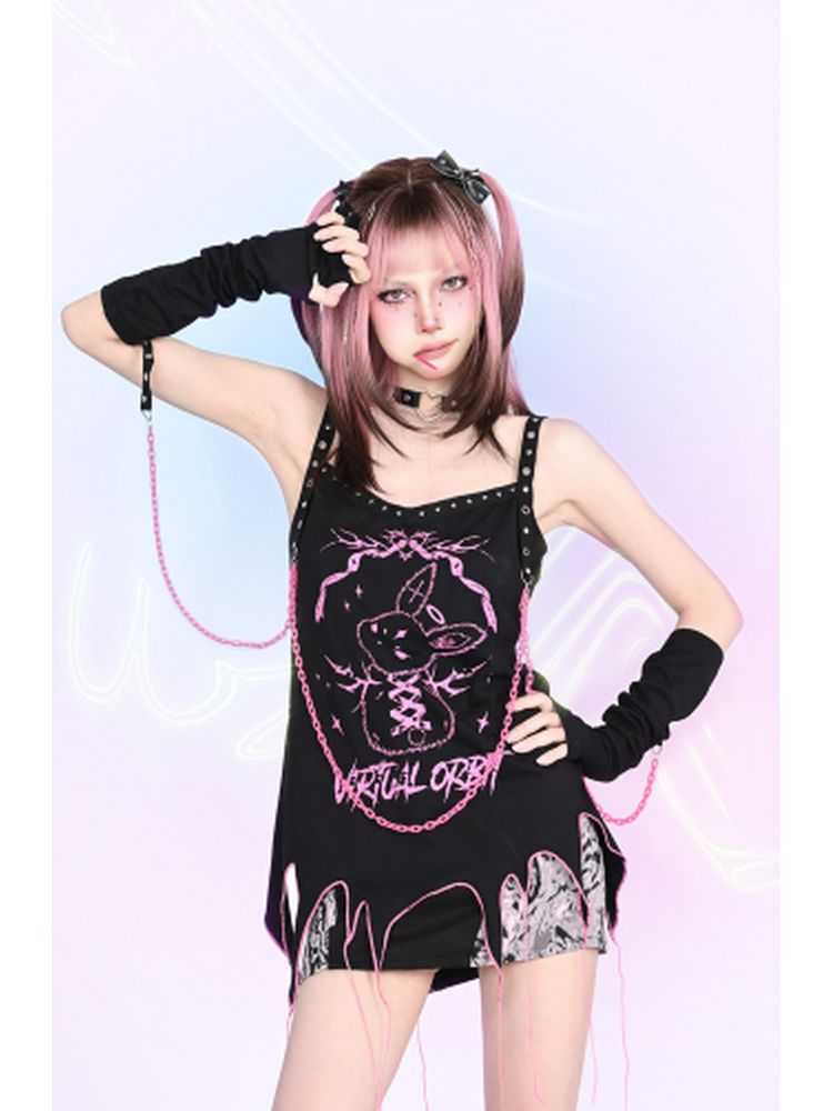 Bunny Print T-Shirt & arm sleeve【s0000002459】