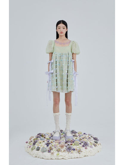 Flower embroidery doll skirt 【s0000001968】