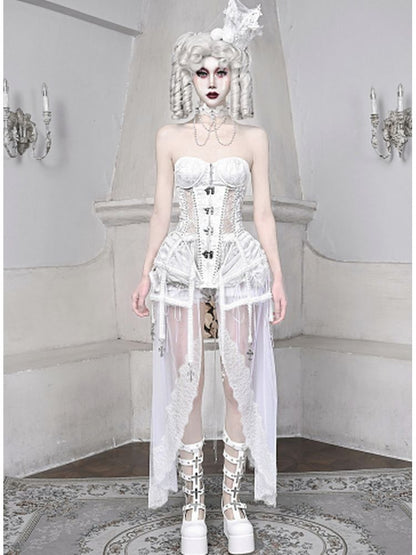 White Birdcage Corset + pants【s0000001813】