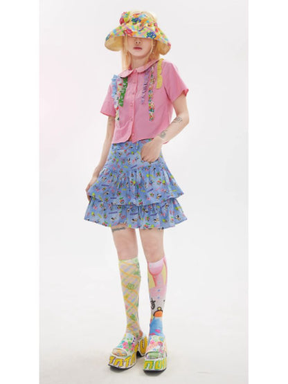 Lace Summer Short Shirt【s0000002758】