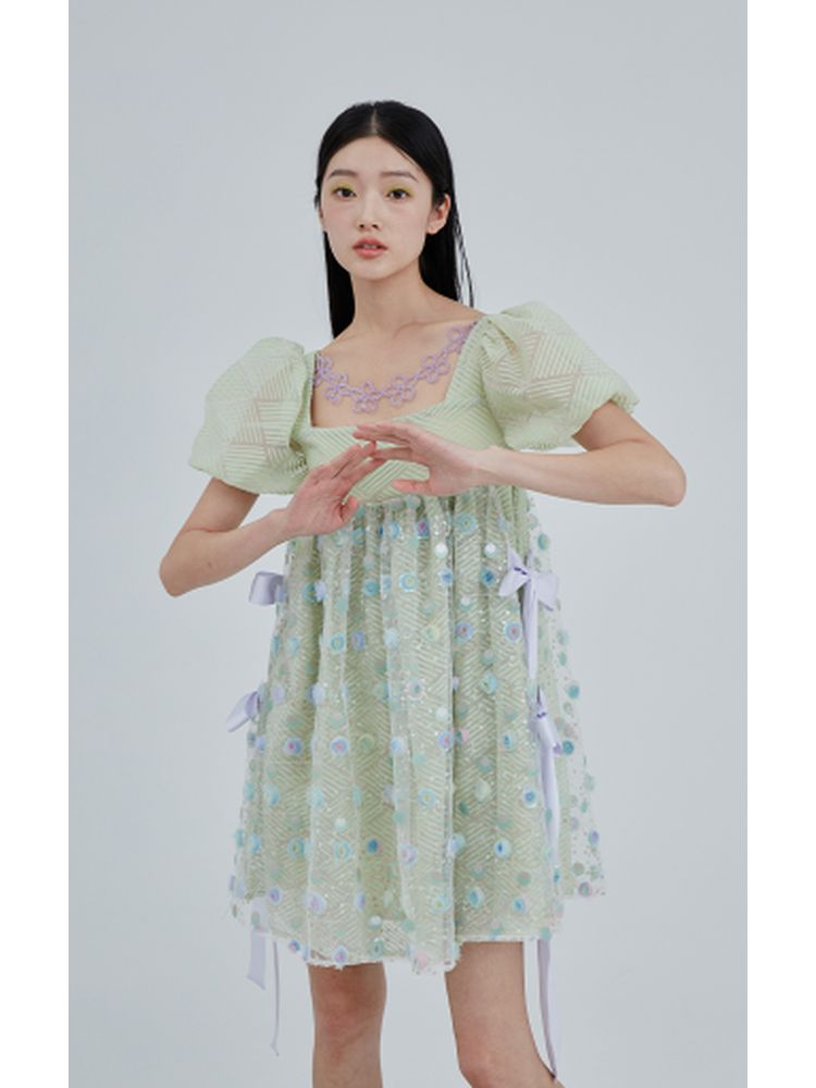 Flower embroidery doll skirt 【s0000001968】