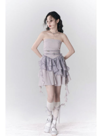 Streamer dress & bust corset【s0000001782】