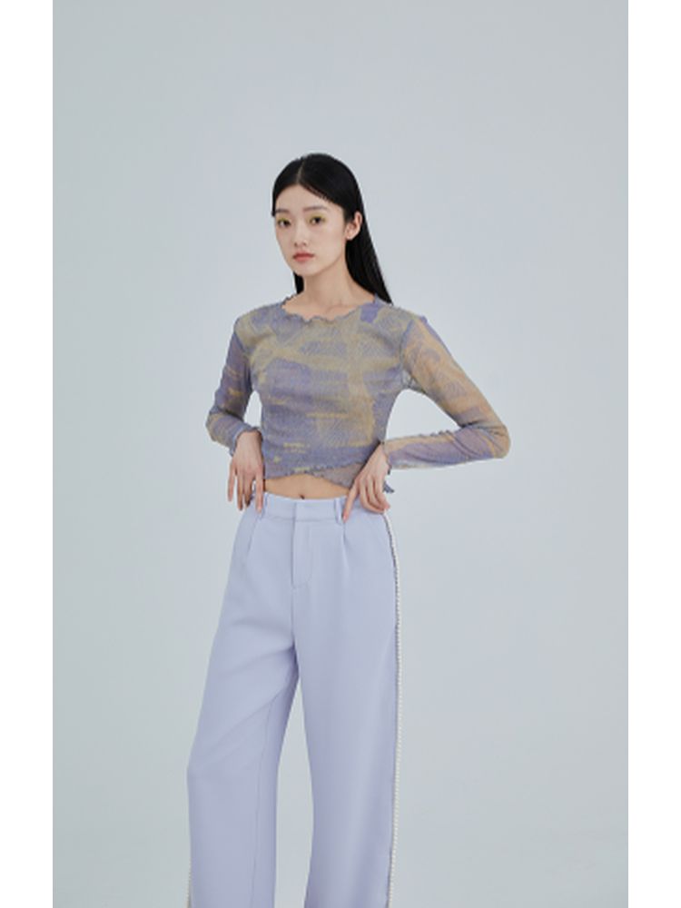 Mesh long sleeves shirt 【s0000001960】