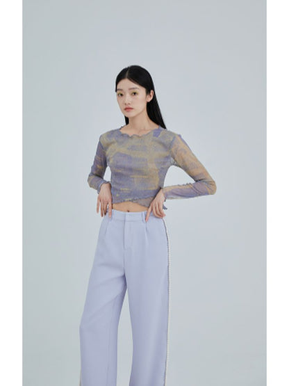 Mesh long sleeves shirt 【s0000001960】