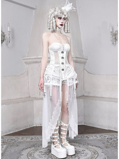 White Birdcage Corset + pants【s0000001813】