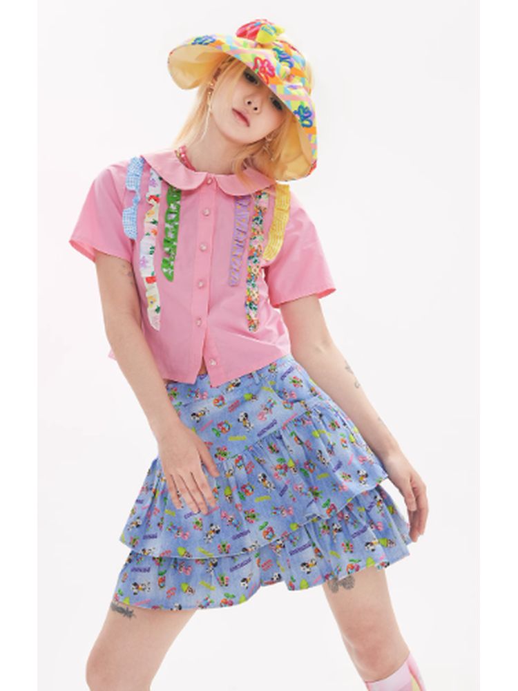 Lace Summer Short Shirt【s0000002758】