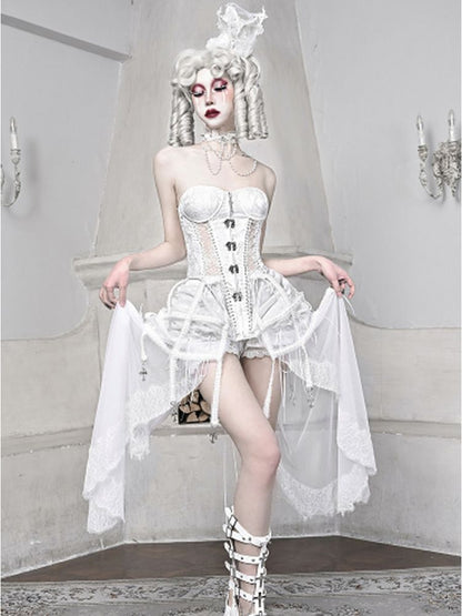 White Birdcage Corset + pants【s0000001813】