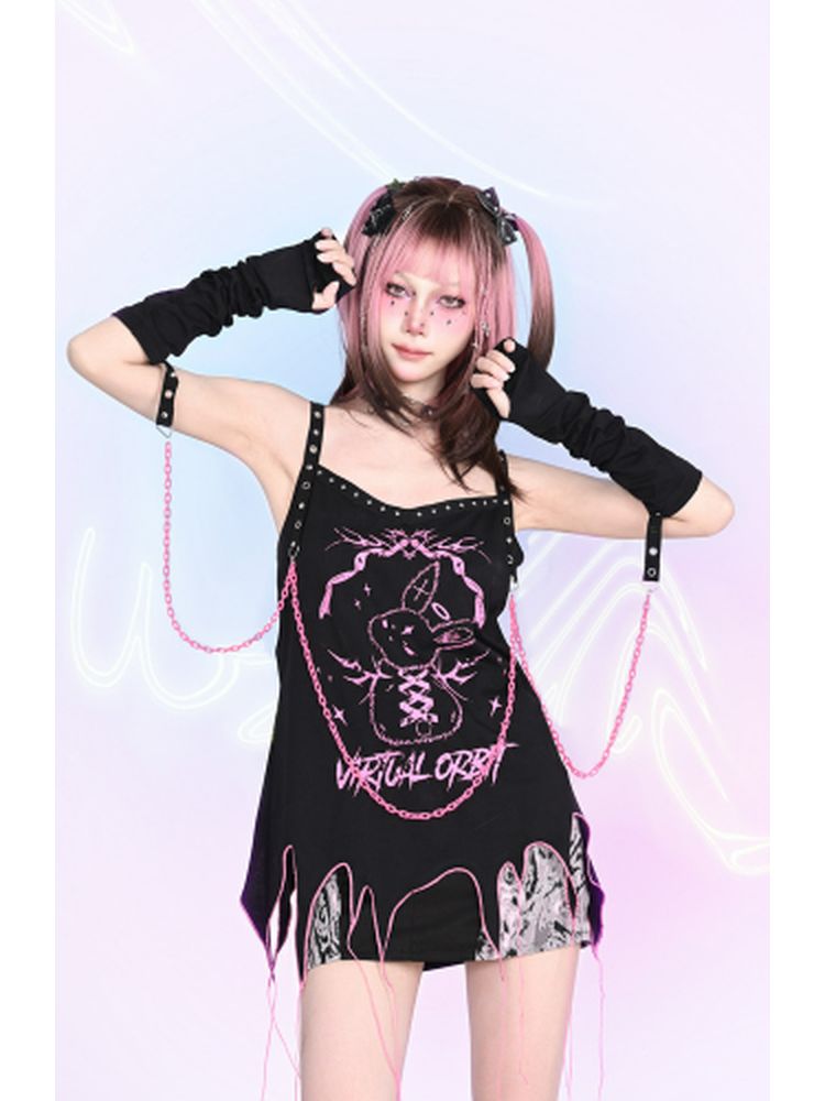 Bunny Print T-Shirt & arm sleeve【s0000002459】