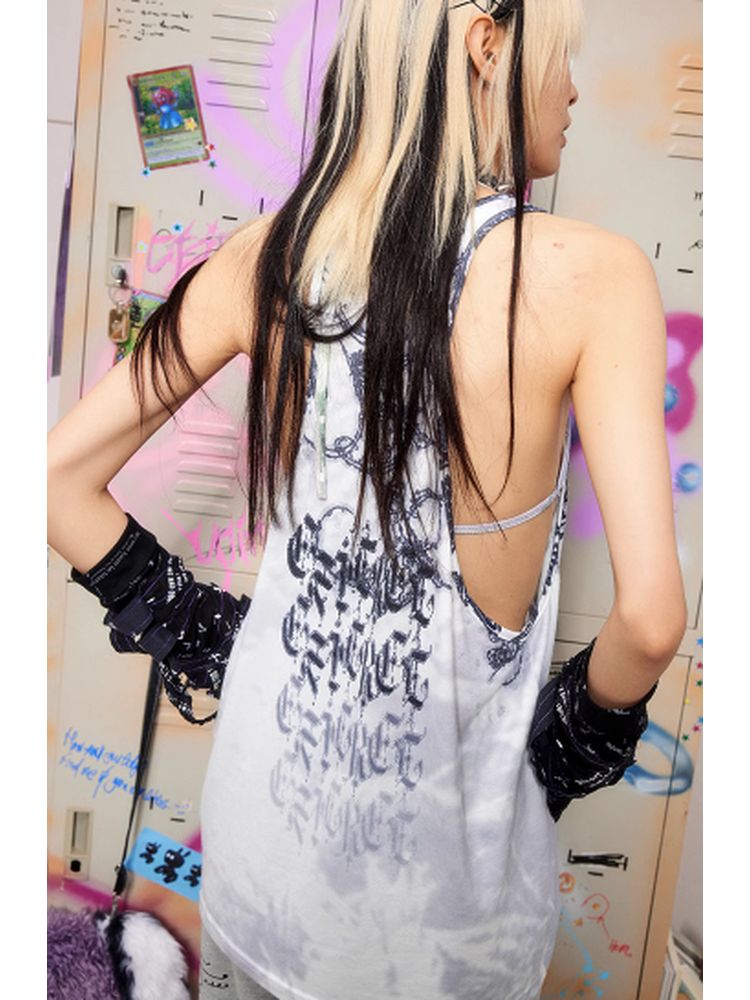 Butterfly Fairy Print Tank Top【s0000002607】