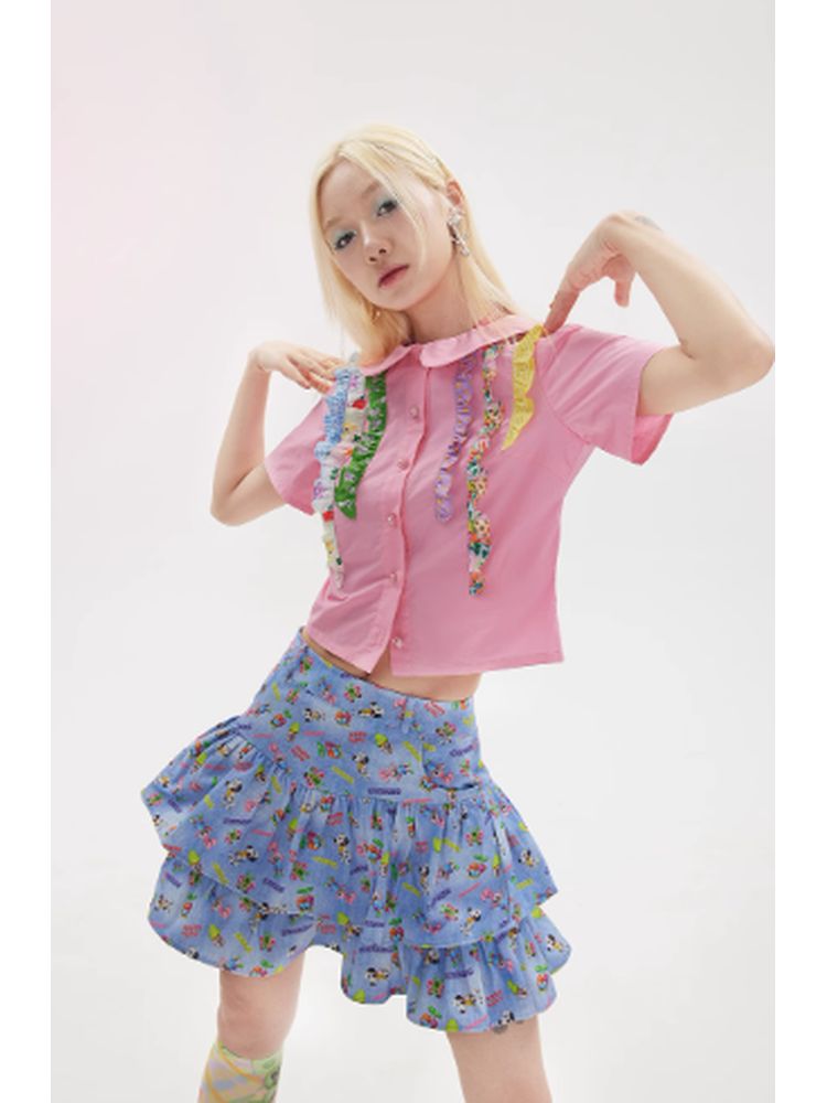 Lace Summer Short Shirt【s0000002758】