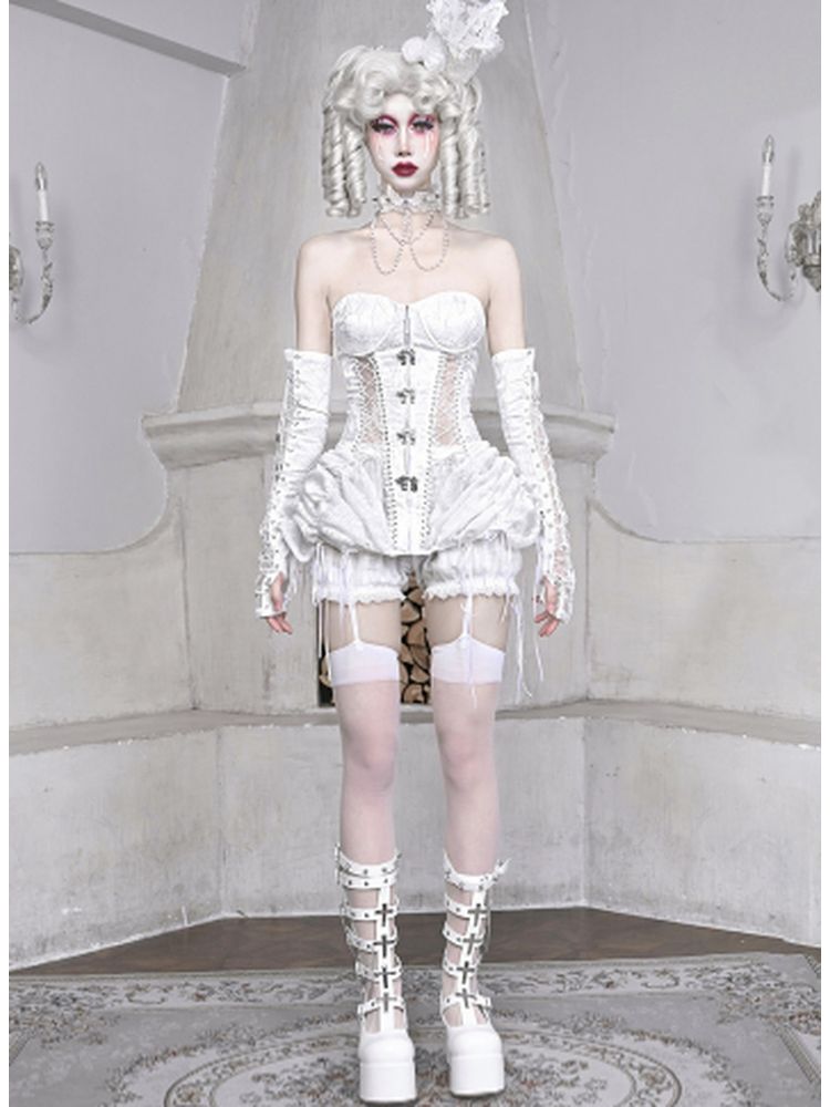 White Birdcage Corset + pants【s0000001813】