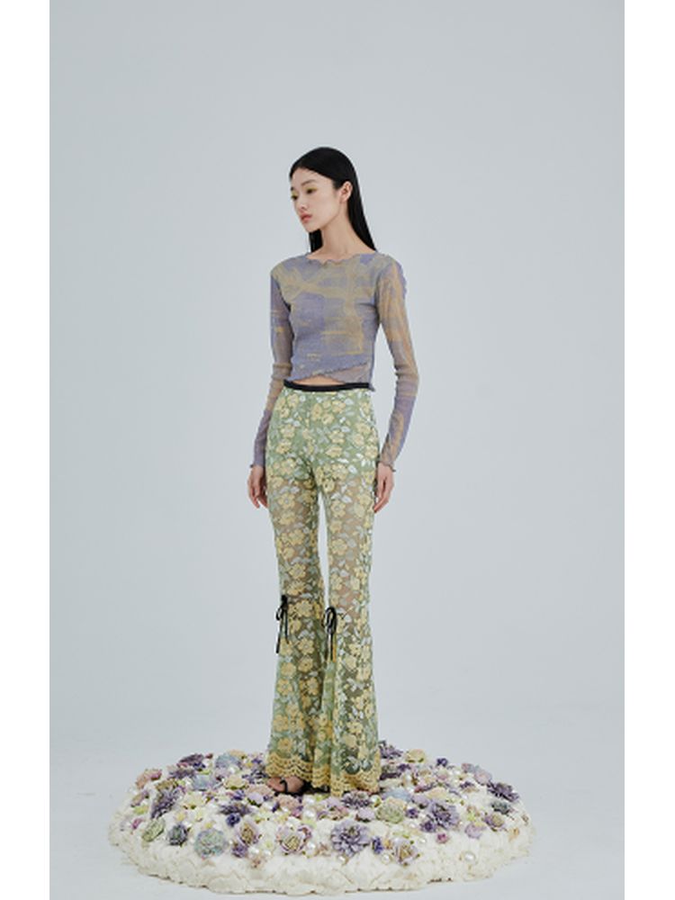 Mesh long sleeves shirt 【s0000001960】