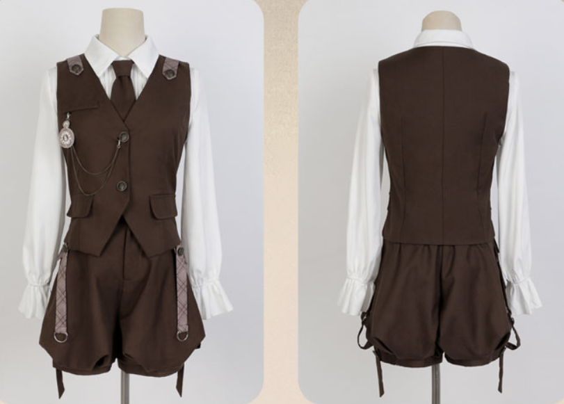 Letters from Unknown Star - Detective Rabbit Kiri - Ouji Lolita Outfits, Backpack Pants