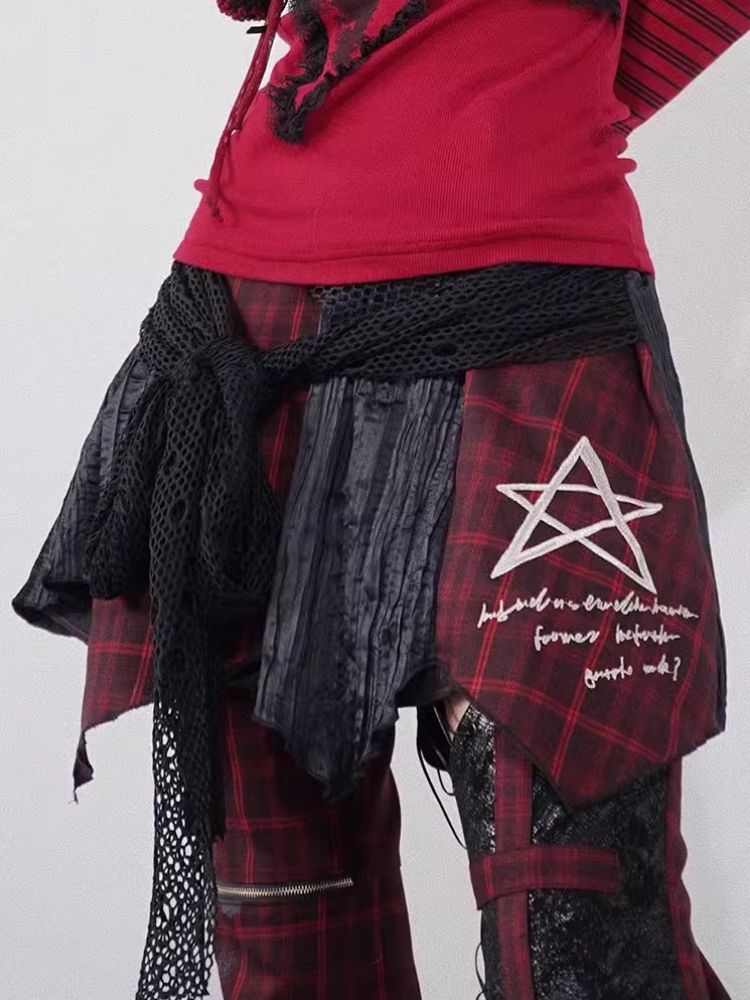 Irregular Plaid Half-body Skirt【s0000004943】