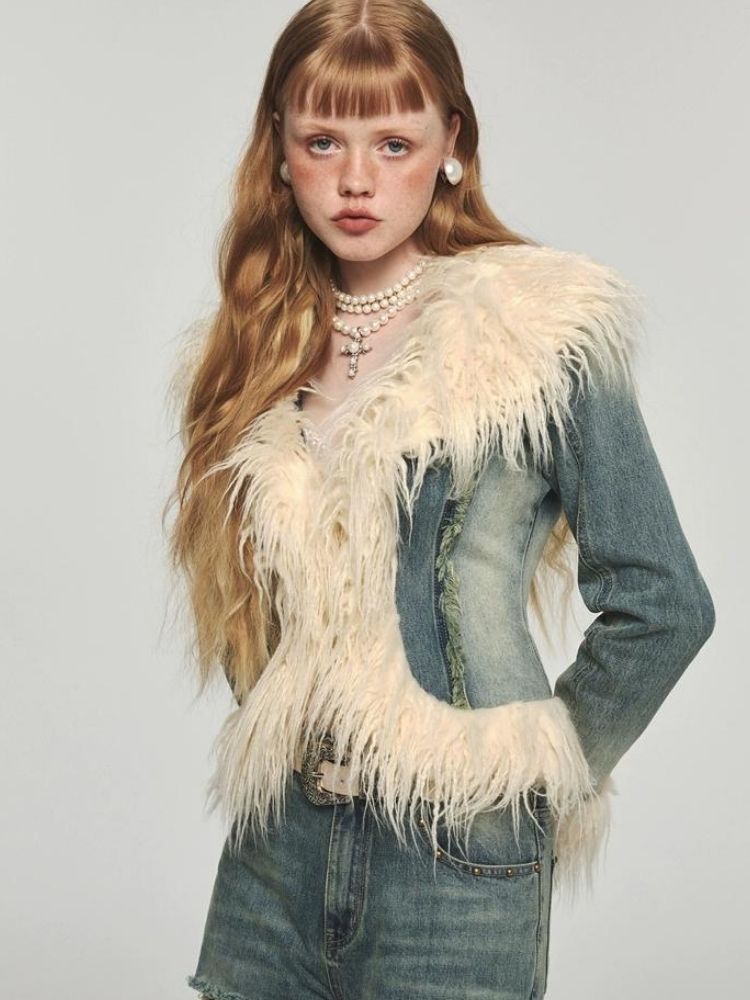 Retro damaged denim jacket【s0000004124】