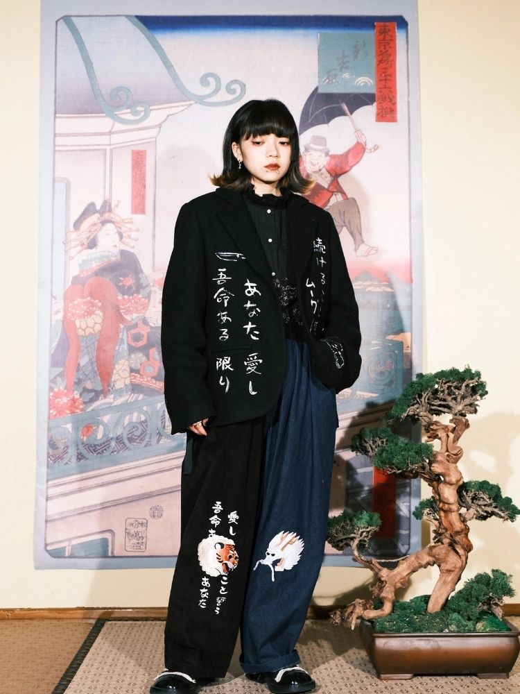 Black Wool Suit Jacket【s0000003618】