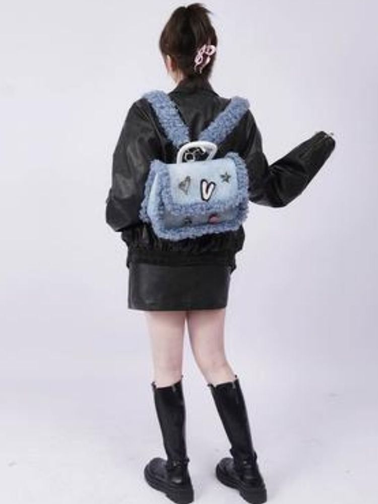 Contrast stitch backpack【s0000003664】
