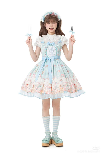 NanShengGe - Sheep Party - Sweet Lolita Jumper Dress Print SK