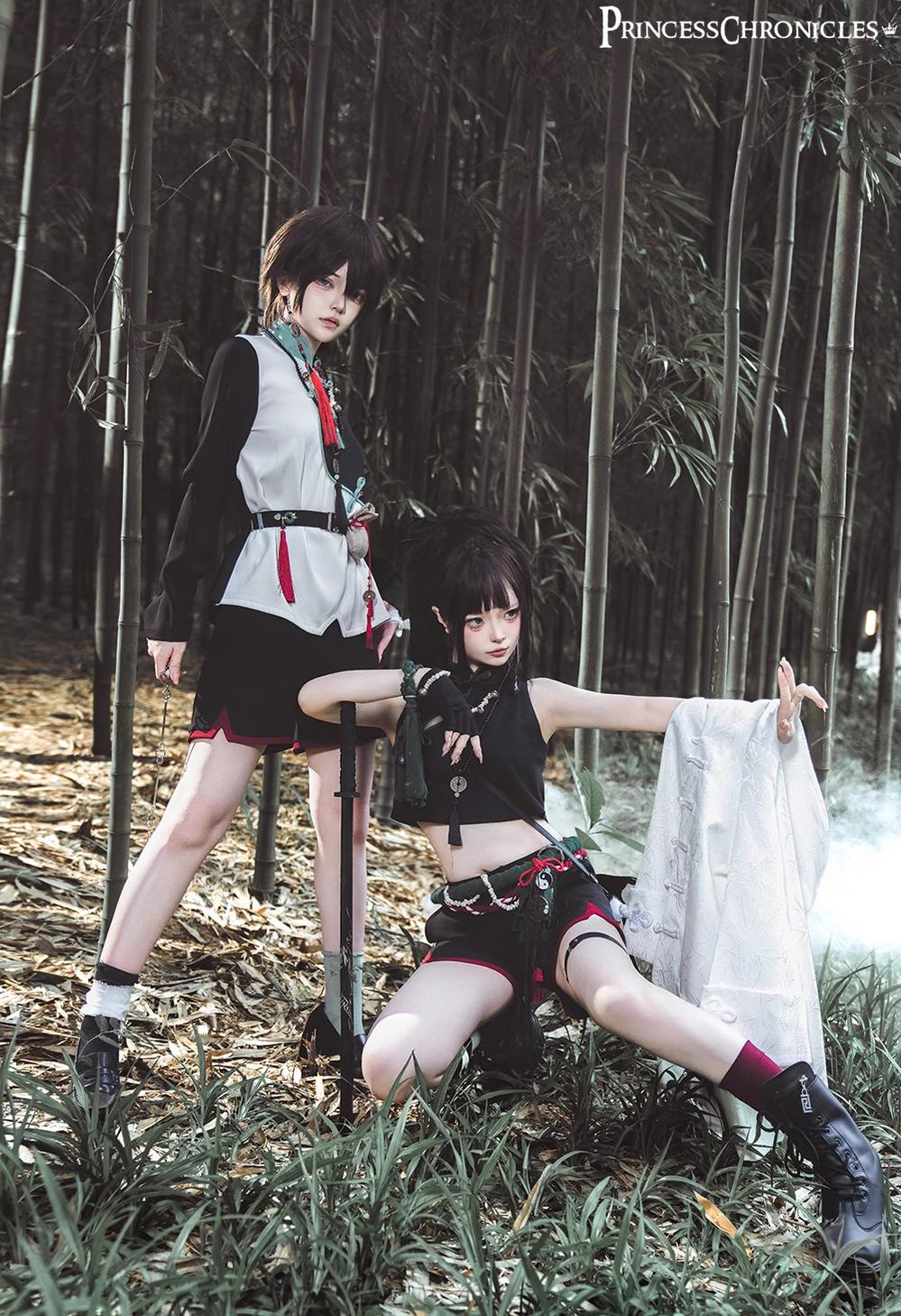 Princess Chronicles - Bamboo Panda - Han Lolita Shirt Full Set Chinese Style Unisex Set