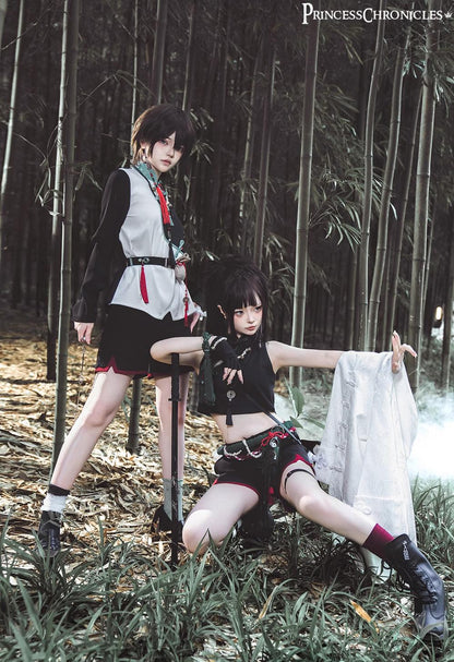 Princess Chronicles - Bamboo Panda - Han Lolita Shirt Full Set Chinese Style Unisex Set
