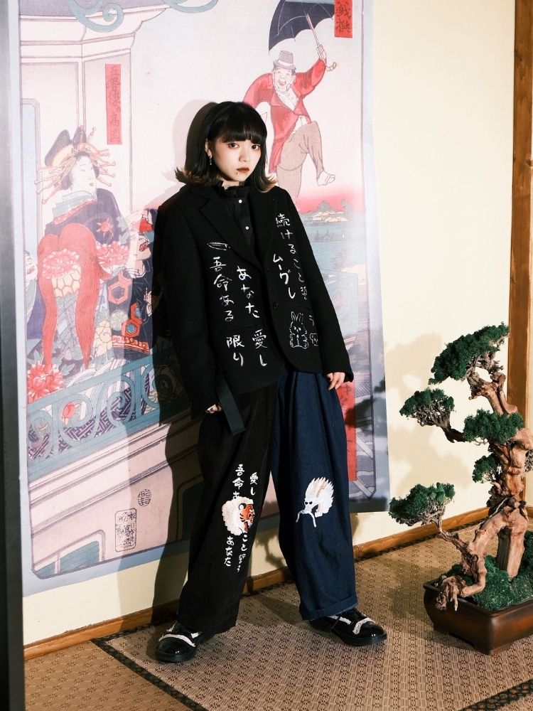 Black Wool Suit Jacket【s0000003618】