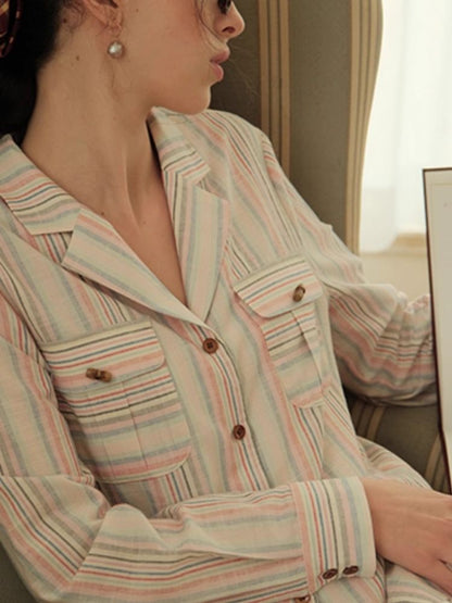 Suit collar Loose pocket Shirt【s0000007496】