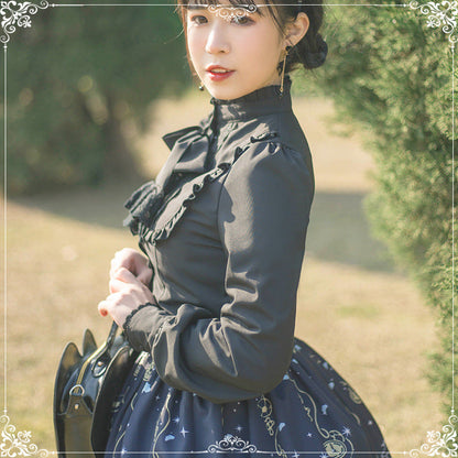 Eieyomi - Elegant Autumn Winter Lolita Velvet Blouse