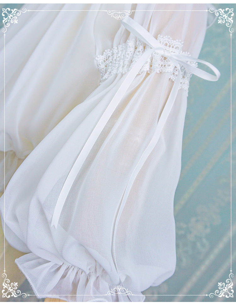 Eieyomi-Middle Sleeve Chiffon Lolita Blouse