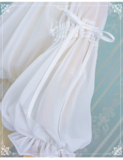 Eieyomi-Middle Sleeve Chiffon Lolita Blouse