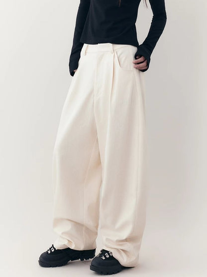 Loose Lazy Cocoon Straight Wide Leg Casual Pants【s0000006391】