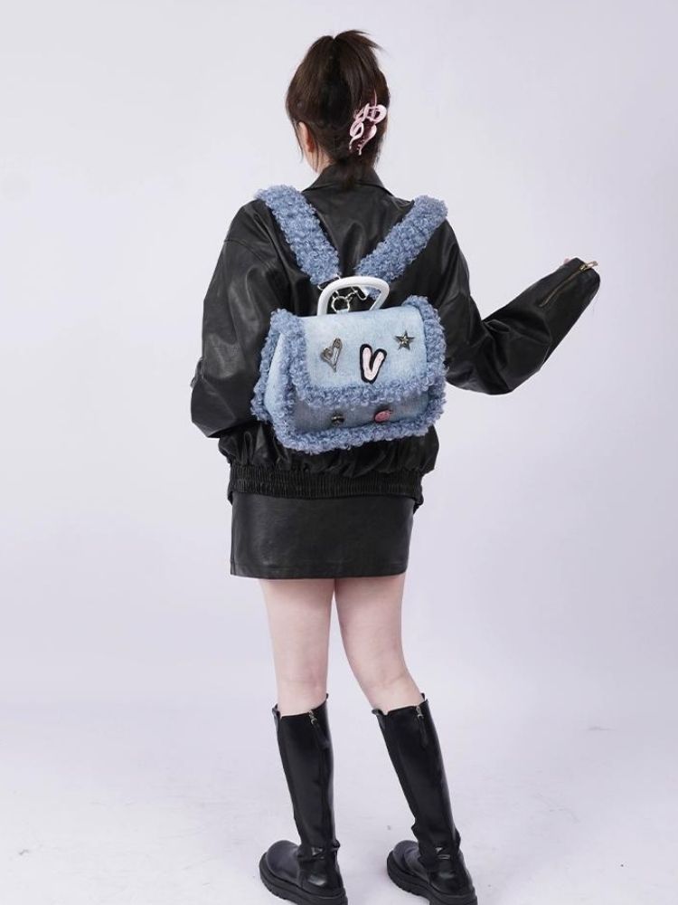 Contrast stitch backpack【s0000003664】