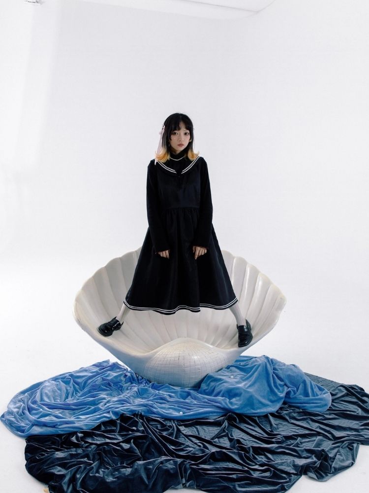 Sailor suit style dress【s0000003605】