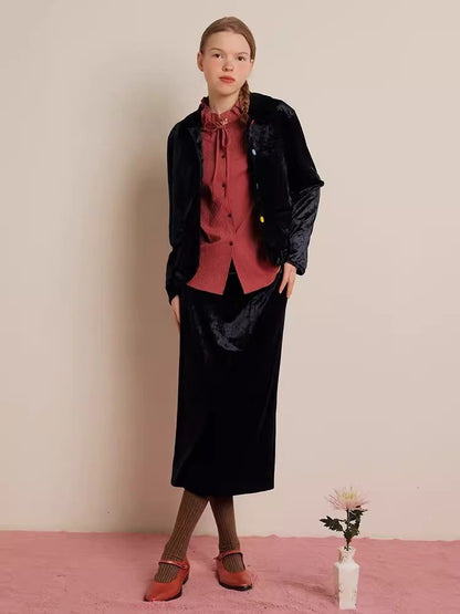 Textured Blush Plum Long Sleeve Shirt【s0000006464】